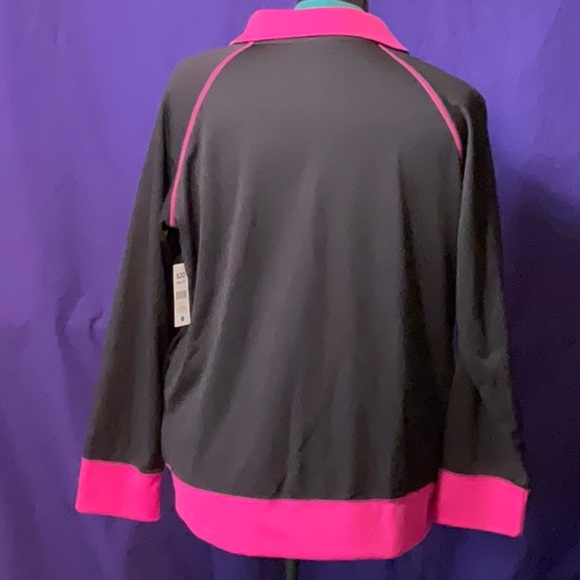 NWT Bobbie Brooks women’s plus size black/pink full zip jacket, size 1X - Picture 3 of 8